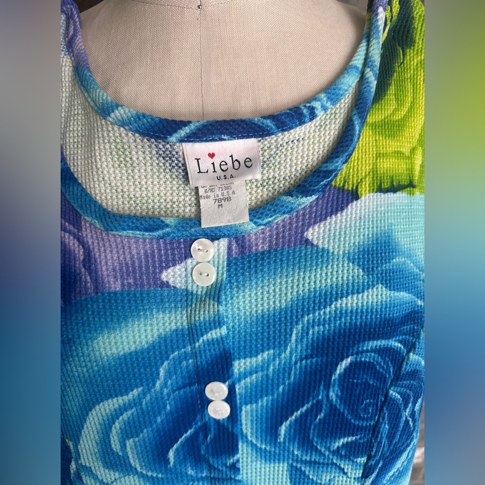 Vintage Y2K Style Rose Print Button-Front Maxi Dress - Picture 5 of 6
